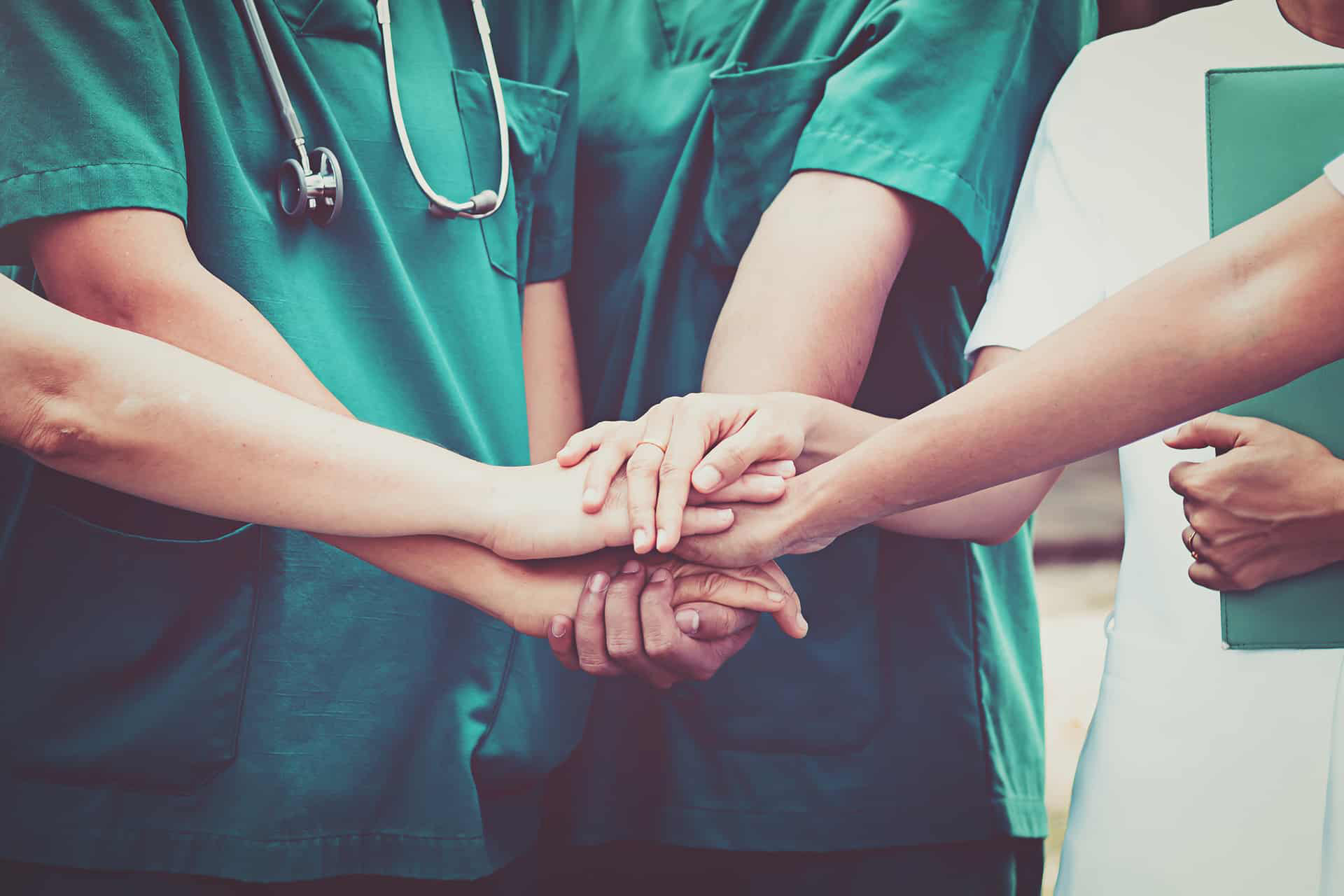 Medical professionals in a clinical setting